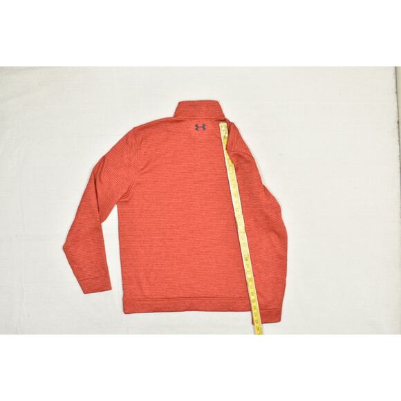 Under Armour Sweater Mens Large Red Storm Golf Half Zip Pullover Athletic Warm - Picture 6 of 8